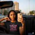 Protecting My Peace Like It’s Designer T-Shirt — Feminine Pink Graphic Tee