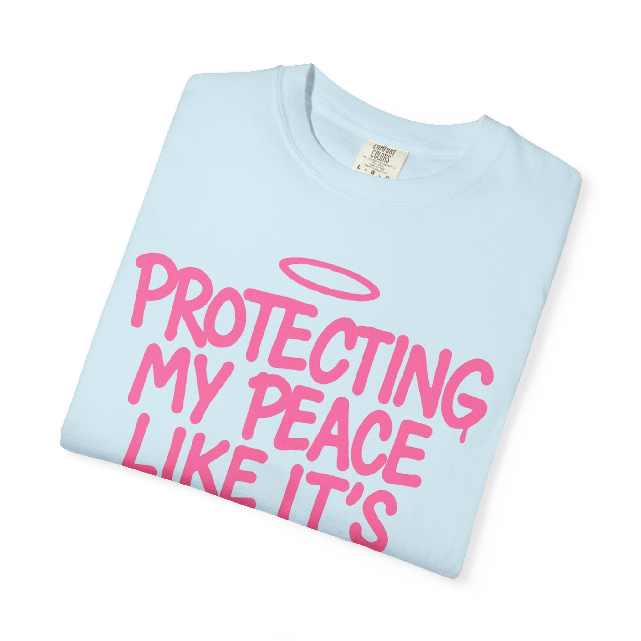 Protecting My Peace Like It’s Designer T-Shirt — Feminine Pink Graphic Tee